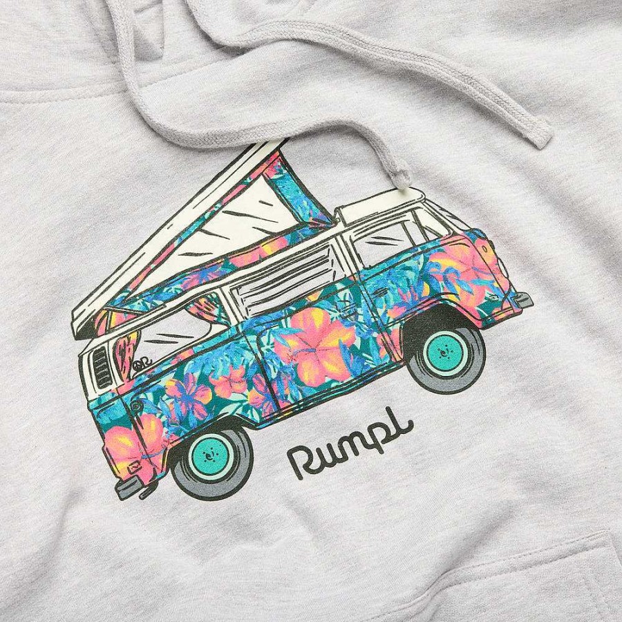 Gear & Apparel Rumpl Apparel | Hoodie - Heather Grey + Blue Hawaii